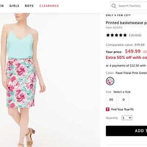 J. Crew Factory Skirt NWT